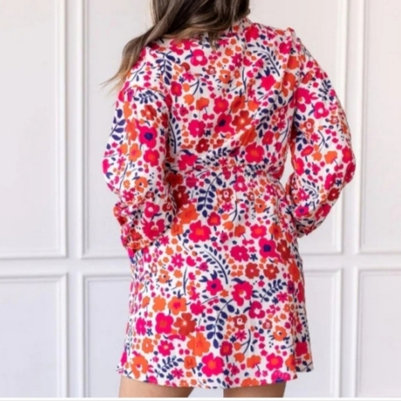 GRACE + EMMA Come In To Bloom Red Multicolor Floral Boho Dress Size 2XL - Picture 2 of 10